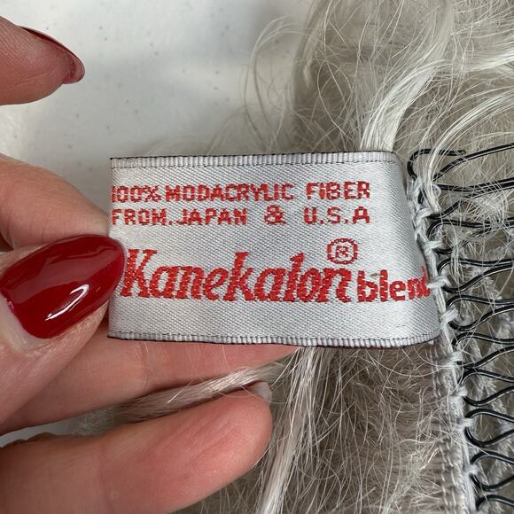 Look Of Love Synthetic Curly Casquette Hair Piece Accordion Clips Gray 60 213 - Picture 6 of 9